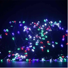 Гірлянда нитка вулична зелений дріт на 40метрів 580-600 LED ламп мульті колір