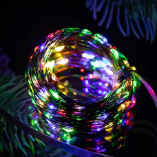 Гірлянда “Роса“ 20 м Rgb різнокольорова на батарейках + USB