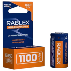 Акумулятор літій-іонний 18350 Rablex 1100mAh 3.7V (без захисту)