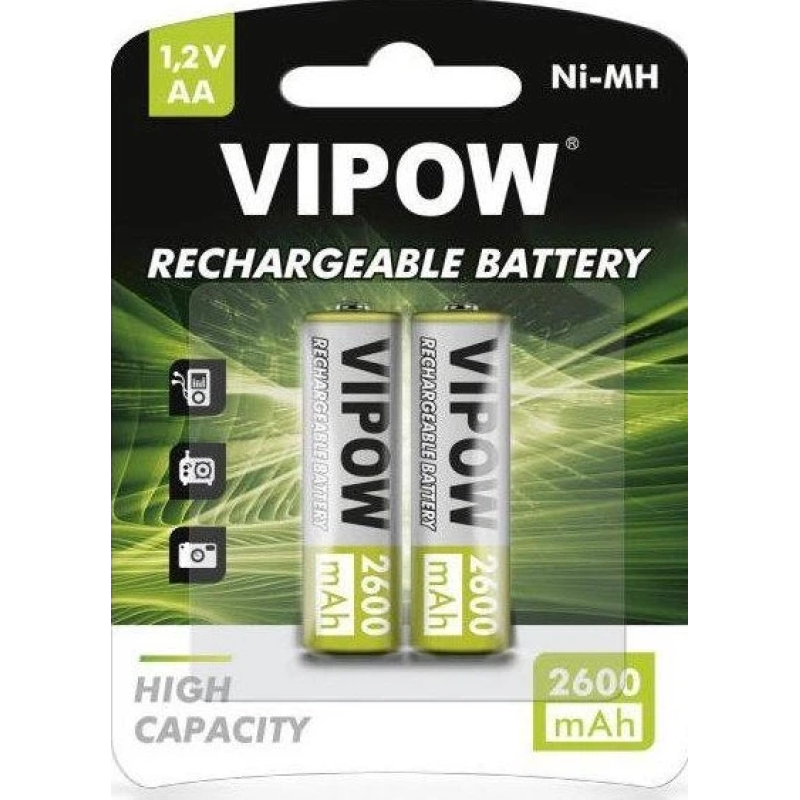Батарейки Vipow AA 1.2 V 2600 mAh 1шт Батарейки Vipow AA 1.2 V 2600 mAh 1шт