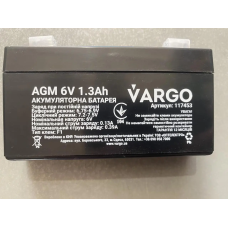 Акумулятор свинцово-кислотний Vargo AGM 6V 1.3Ah