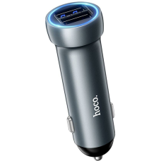Автомобільний зарядний пристрій Hoco Z54 15.5W (2USB) - Metal Grey
