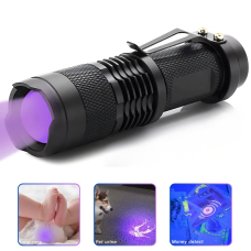 Ліхтар K11-395UV, 1хАА/1x14500, 1 РЕЖИМ, zoom, затискач