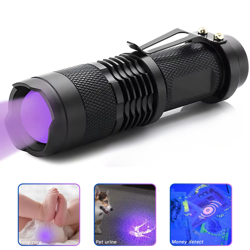 Ліхтар K11-395UV, 1хАА/1x14500, 1 РЕЖИМ, zoom, затискач Ліхтар K11-395UV, 1хАА/1x14500, 1 РЕЖИМ, zoom, затискач