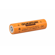 Акумулятор Quantum INR18650TT 3800mAh 3.6V Li-ion з плюсовою клемою — розмір 18.6×65 мм, у пластиковому кейсі