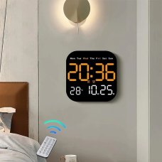 Годинник Deepfox DS-6650 LED цифровий електронний настінний Будильник Дата Температура 18,5х18,5см
