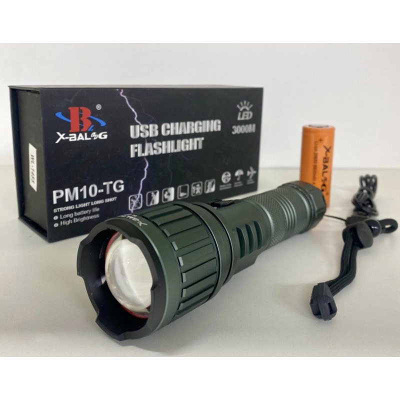 Ліхтар акумуляторний WL 1485 BL-G65-1 ручний з червоним/білим світлом 5 режимів
